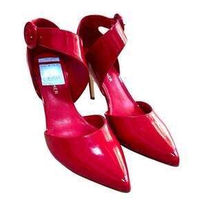 Marc Fisher 'Dianora' red patent high heels stiletto heel shoes US size 6.5M